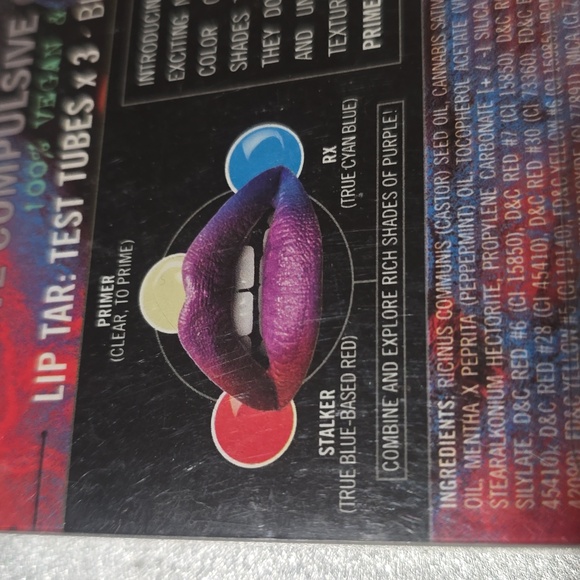 🌟🧚‍♀️Obsessive Compulsive Cosmetics RARE Mini Lip Tar Set NWT - Picture 4 of 4